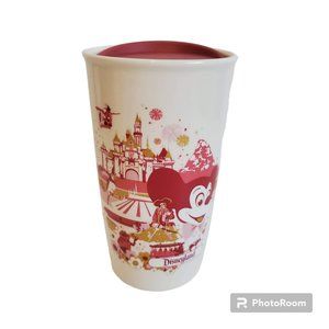 Starbucks Disneyland Parks Pink Mickey Mouse & Mermaid Siren Travel Tumbler Cup